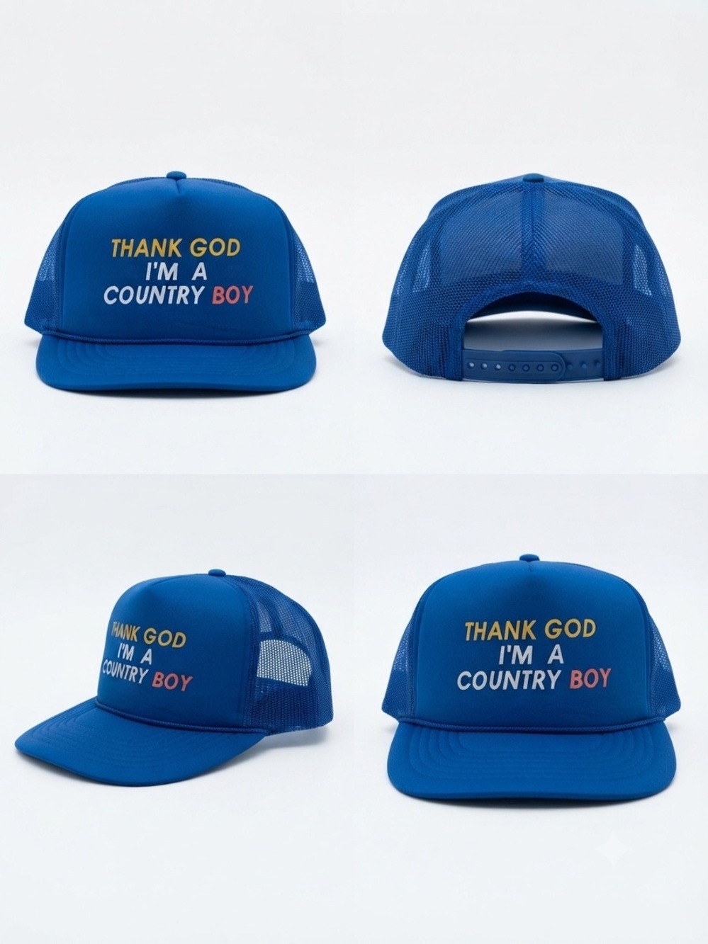 vintage THANK GOD I’M A COUNTRY BOY trucker hat 🧢